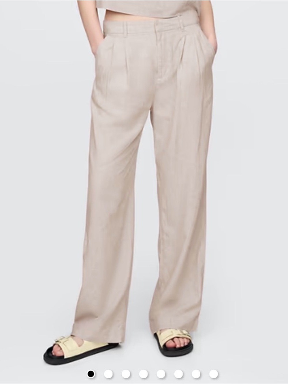 Size 00/0 (Runs Big) Gap Linen Sand Gold linen Trousers